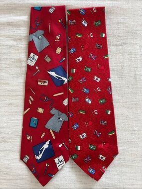 Save the Children | Pair of Vintage Silk Men's Neckties